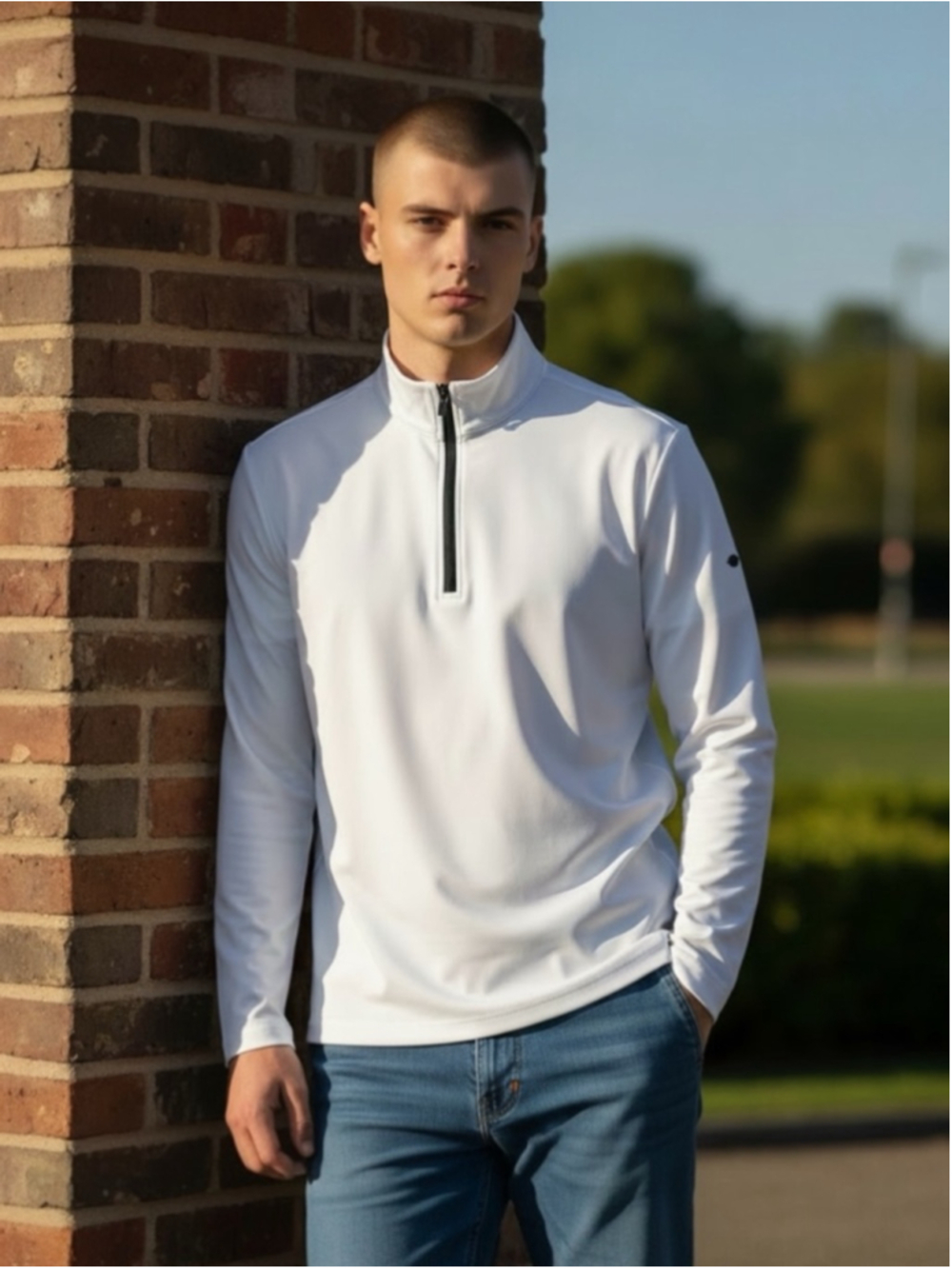 Men's Goldbergh White Zip Up Top Jacket “ROY” large